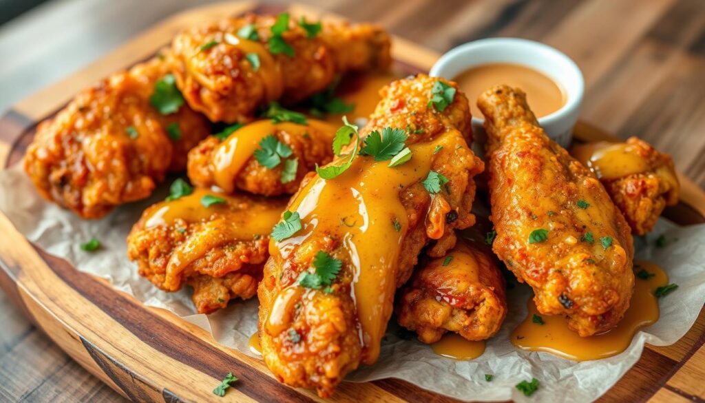 fried chicken wings using italian salad dressing recipe​